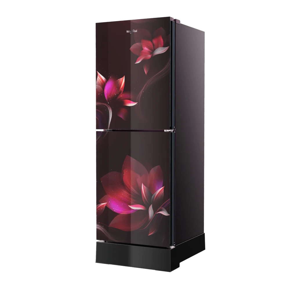 Whirlpool Fresh Magic Pro Inverter 236L Glass Door Refrigerator – Floret Red